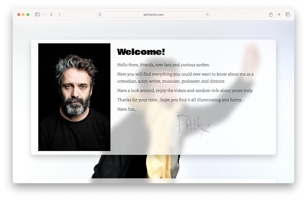 Websites - Phil Nichol