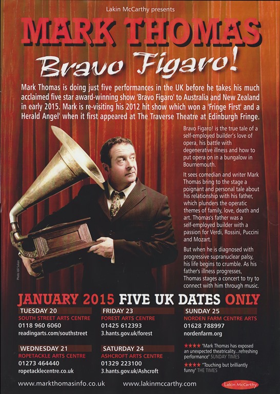 Mark Thomas ‘Bravo Figaro’ DVD