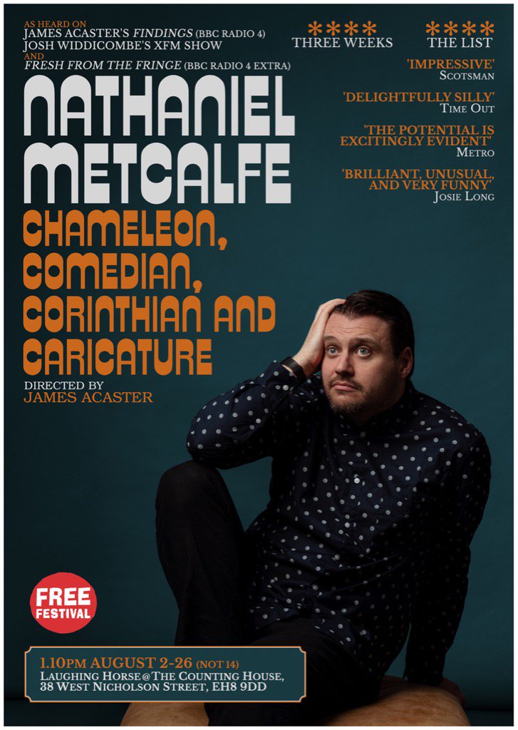 Nathaniel Metcalfe – Comedian, Chameleon, Corinthian & Caricature