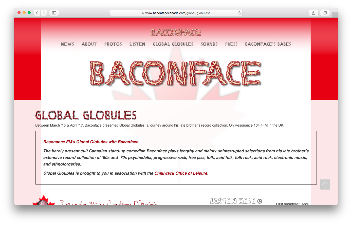 Websites - Baconface