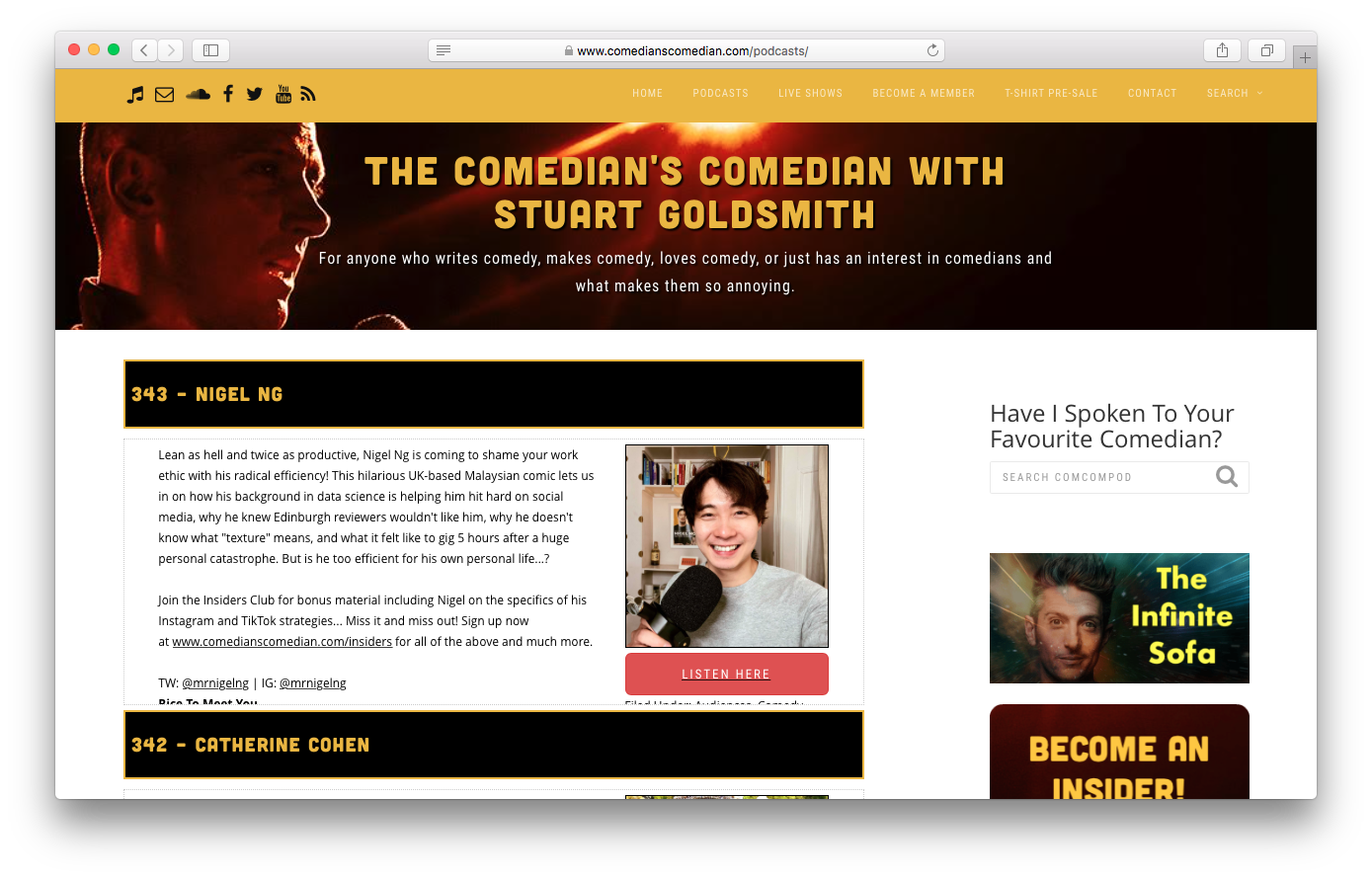 Websites - Comedian’s Comedian