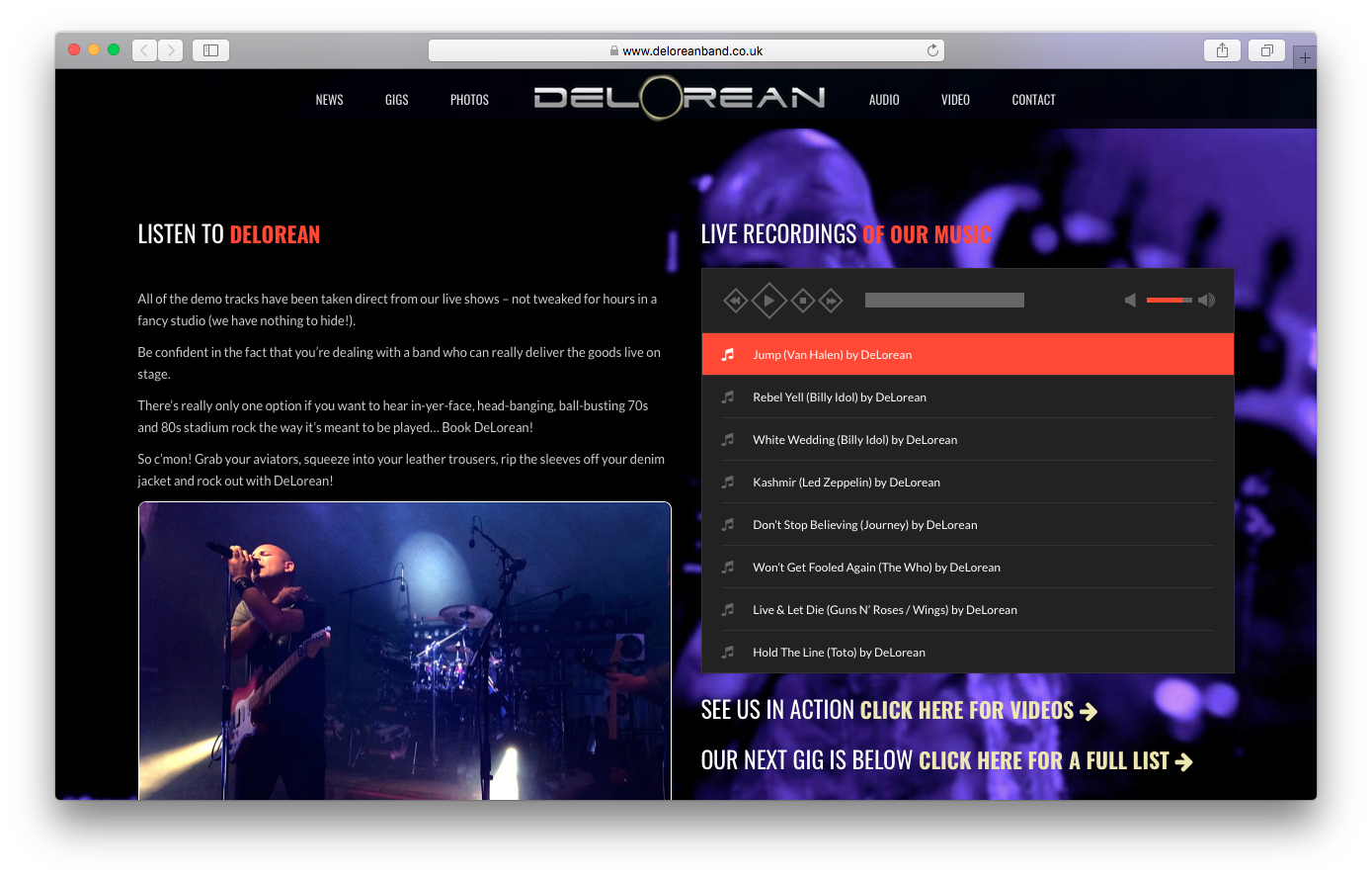 Websites - Delorean