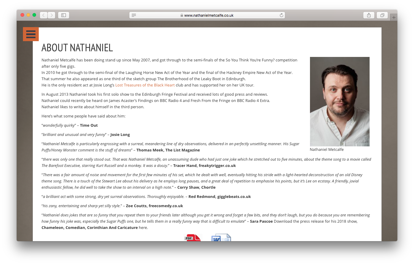 Websites - Nathaniel Metcalfe